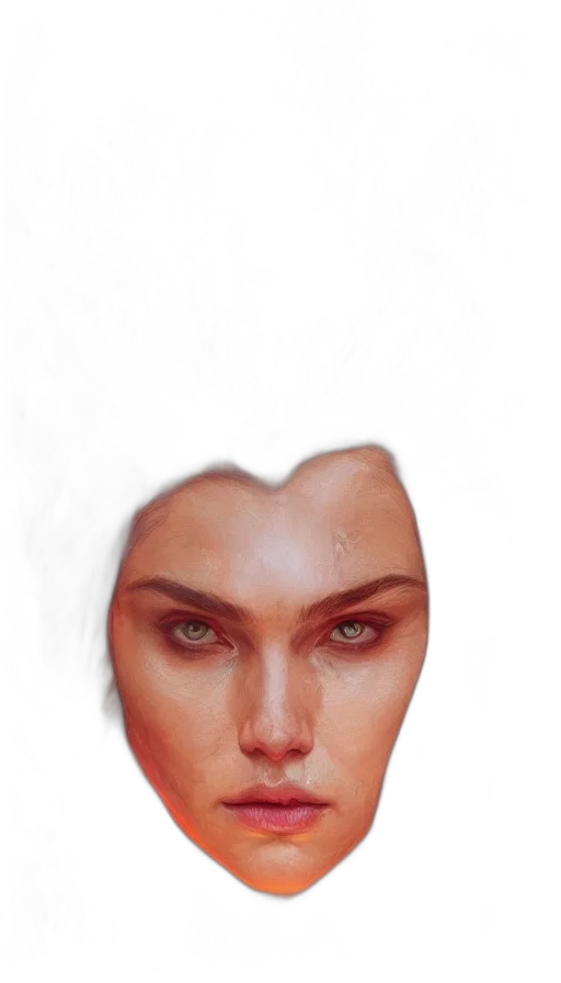 face, mask, crown, hair transparent PNG cut-out