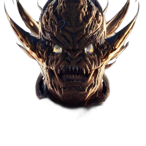 dragon, mask, creature, face transparent PNG cut-out