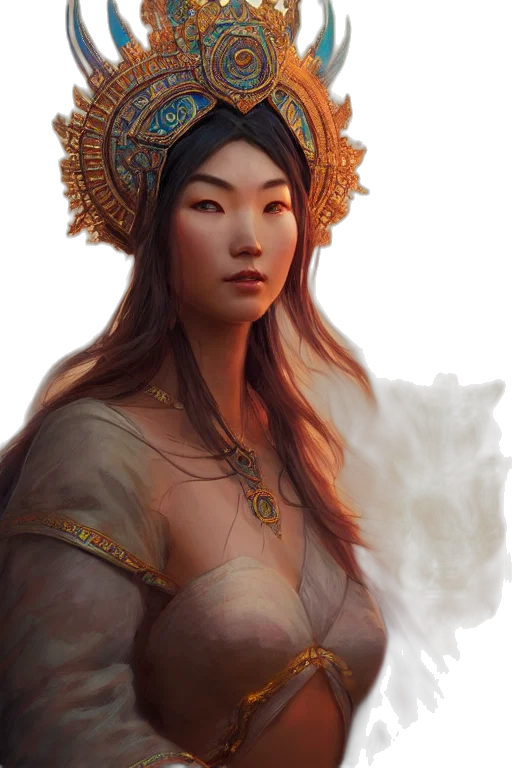 crown, face, jewelry, dress, fantasy art, concept art, photorealistic, oil painting transparent PNG cut-out