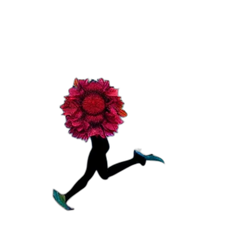 flower, creature, shoes, crown, pixel art, concept art, 3d render, cartoon transparent PNG cut-out