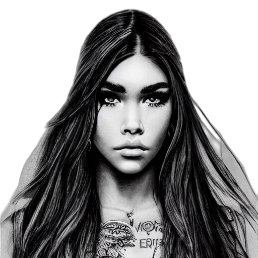 hair, face, jewelry, dress transparent PNG cut-out