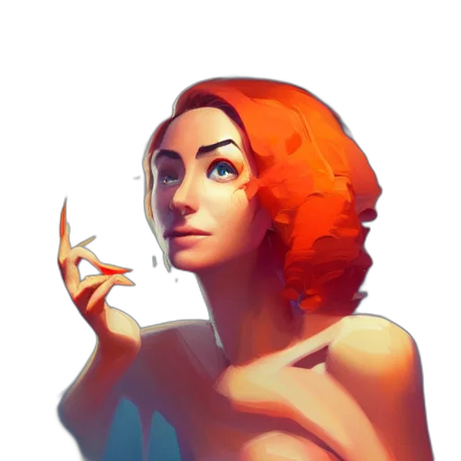 face, dress, crown, concept art transparent PNG cut-out