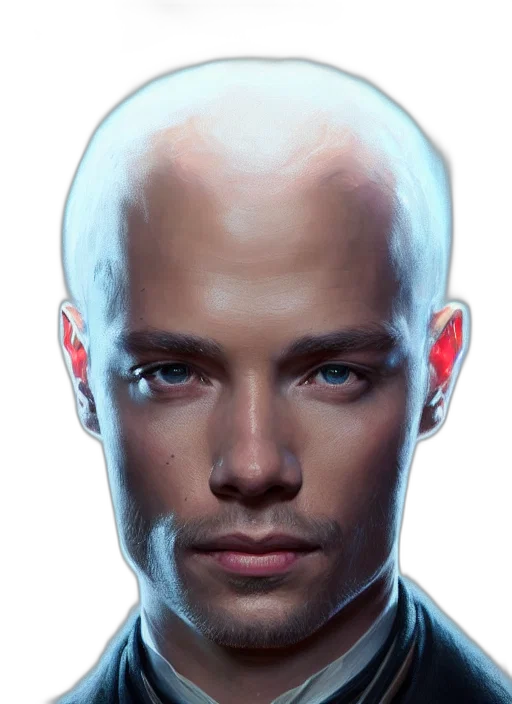 face, robot, hair, photorealistic, concept art, cyberpunk, fantasy art, portrait transparent PNG cut-out