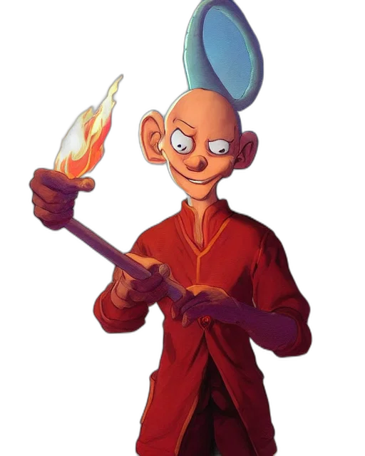 staff, jacket, mask, dragon, concept art, cartoon, fantasy art, pixel art transparent PNG cut-out