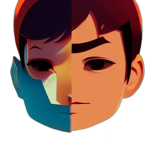 face, mask, robot, 3d render transparent PNG cut-out