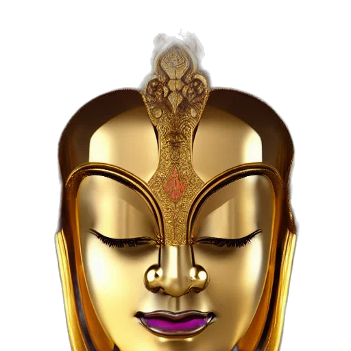 mask, crown, jewelry, face, 3d render, photorealistic, concept art, fantasy art transparent PNG cut-out