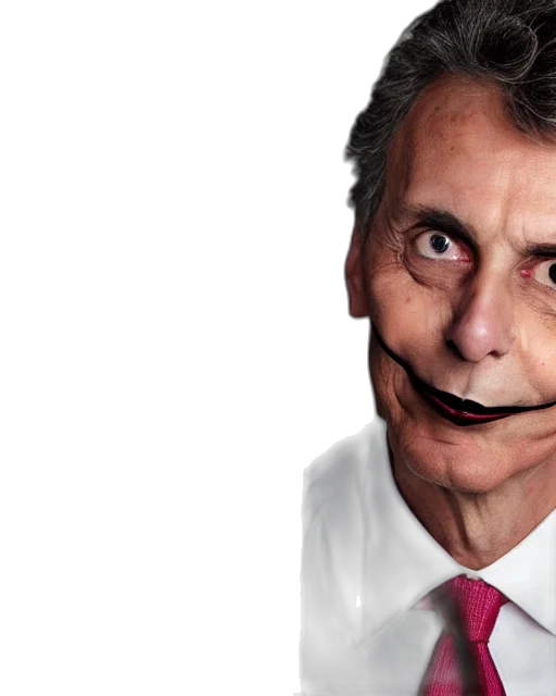face, mask, creature, mauricio, macri, elaborate, cat, makeup transparent PNG cut-out