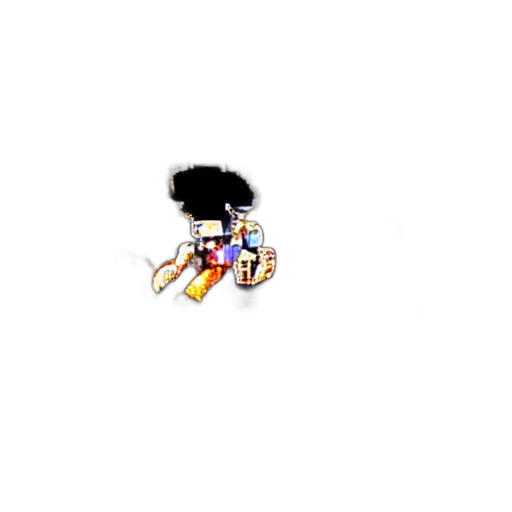 hair, robot, staff, weapon transparent PNG cut-out