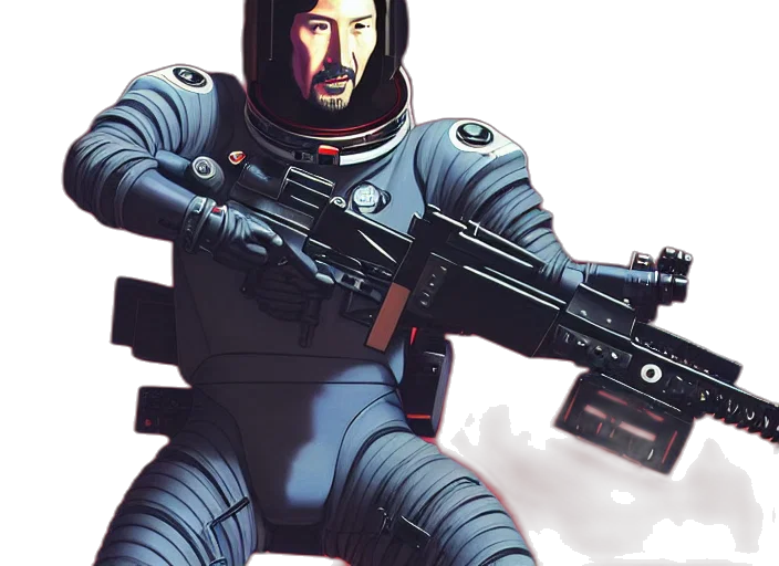 robot, concept art, cyberpunk, comic book art transparent PNG cut-out