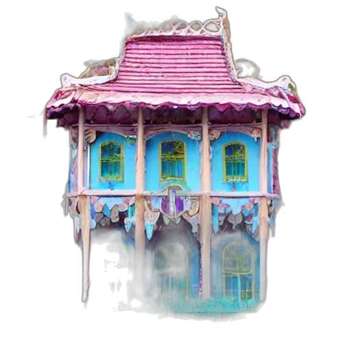building, furniture, umbrella, 3d render transparent PNG cut-out
