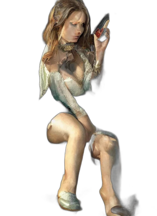jewelry, staff, dress, creature transparent PNG cut-out
