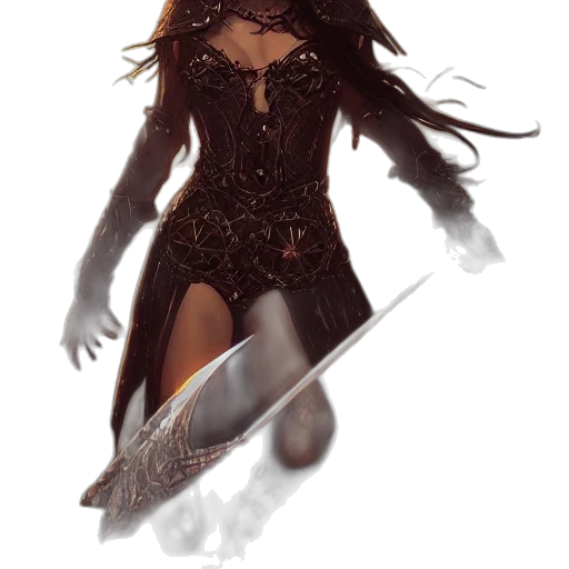 dress, concept art, fantasy art, comic book art transparent PNG cut-out