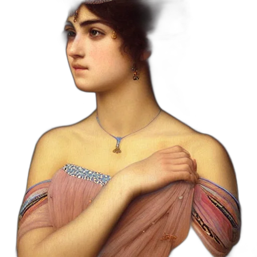 dress, jewelry, face, crown transparent PNG cut-out