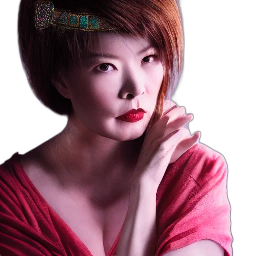 jewelry, face, dress, crown, photorealistic, oil painting, fantasy art, 3d render transparent PNG cut-out