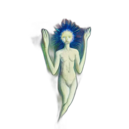 creature, jewelry, staff, hair, fantasy art, concept art, watercolor, 3d render transparent PNG cut-out