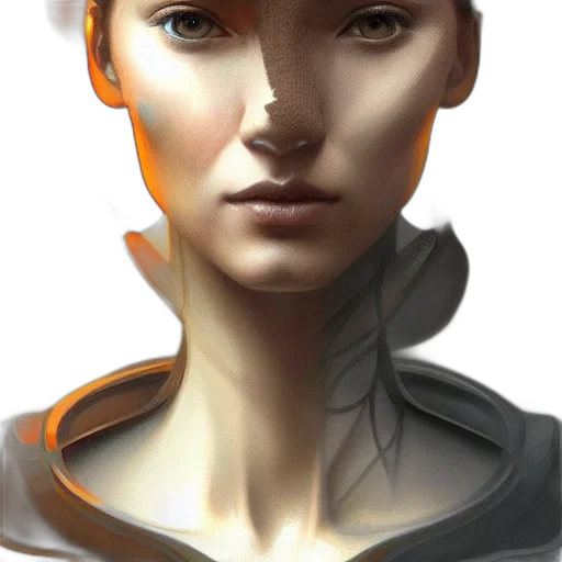 face, robot, mask, crown, concept art, photorealistic, fantasy art, cyberpunk transparent PNG cut-out