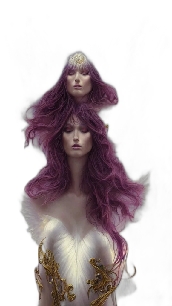hair, fantasy art, concept art, photorealistic transparent PNG cut-out