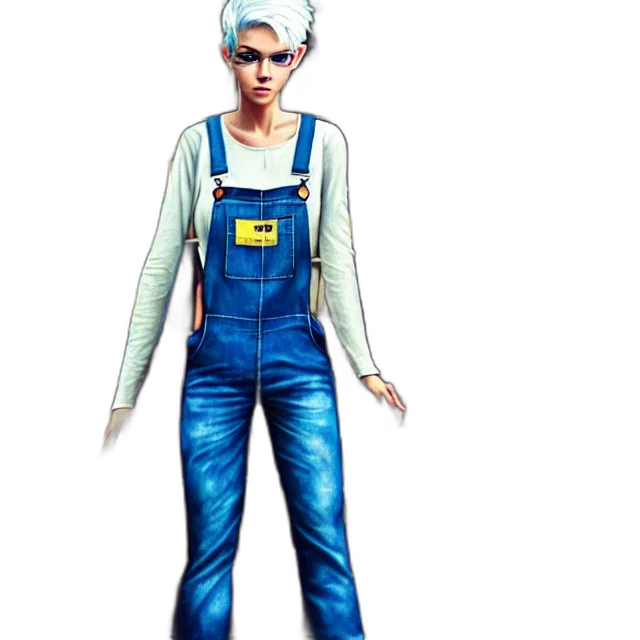 jacket, concept art, 3d render, pixel art, cartoon, full, body, pose transparent PNG cut-out
