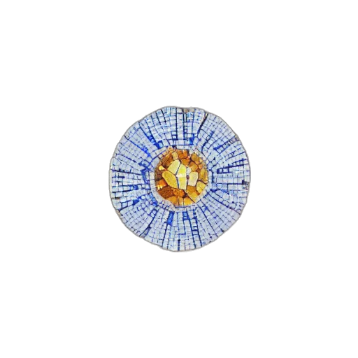 jewelry, crown, flower, umbrella, 3d render, blue, intricate, mosaic transparent PNG cut-out