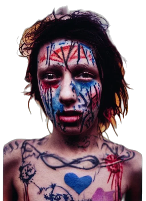 face, creature, mask, animal, photorealistic, cyberpunk, watercolor, concept art transparent PNG cut-out