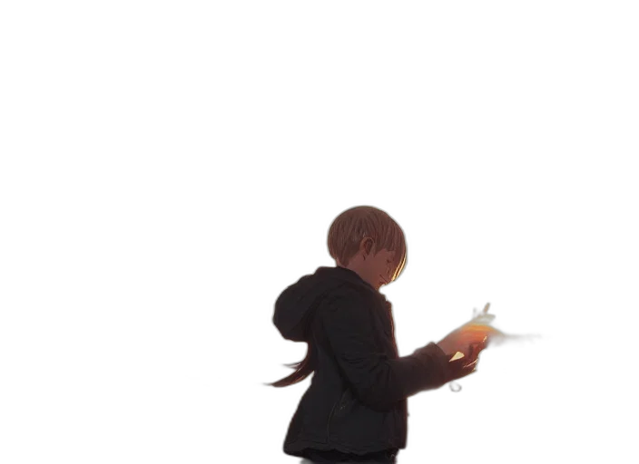 staff, jacket, weapon, creature, 3d render, concept art, anime, pixel art transparent PNG cut-out