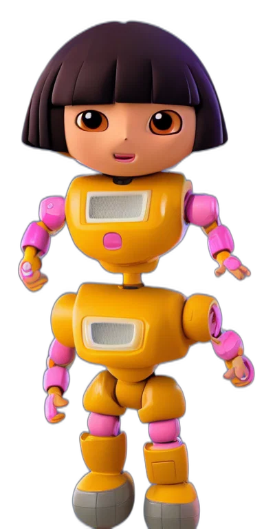 robot, 3d render, concept art, cartoon transparent PNG cut-out