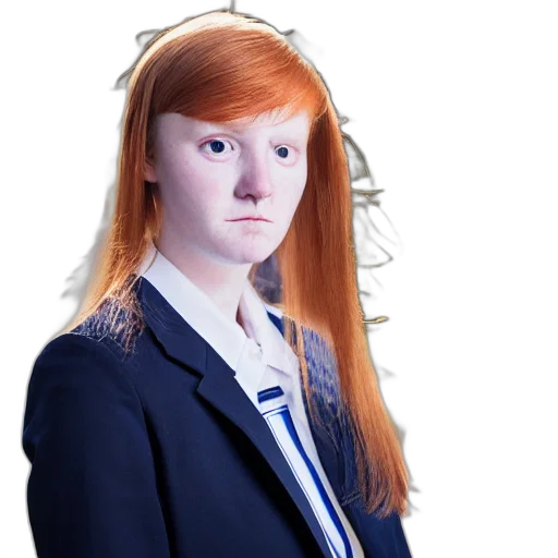 staff, hair, jacket, face transparent PNG cut-out