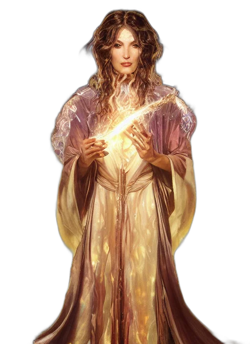 staff, dress, jewelry, sword, fantasy art, concept art, pixel art, photorealistic transparent PNG cut-out