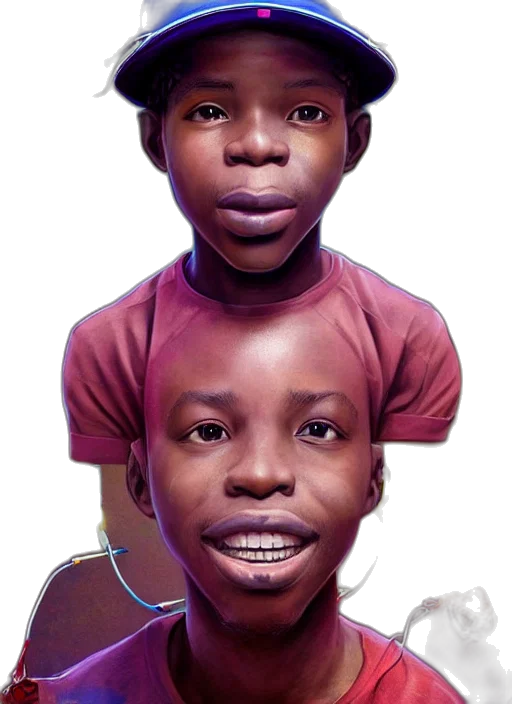 face, photorealistic, concept art, cartoon, 3d render, colourful, caricature, vfx transparent PNG cut-out