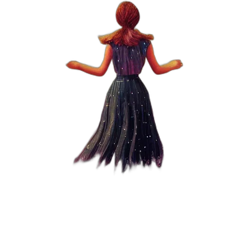 dress, hair, crown, creature, 3d render, concept art, fantasy art, underwater transparent PNG cut-out