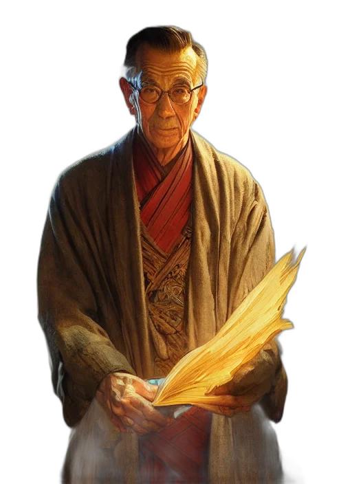 staff, face, sword, jacket, photorealistic, concept art, oil painting, fantasy art transparent PNG cut-out