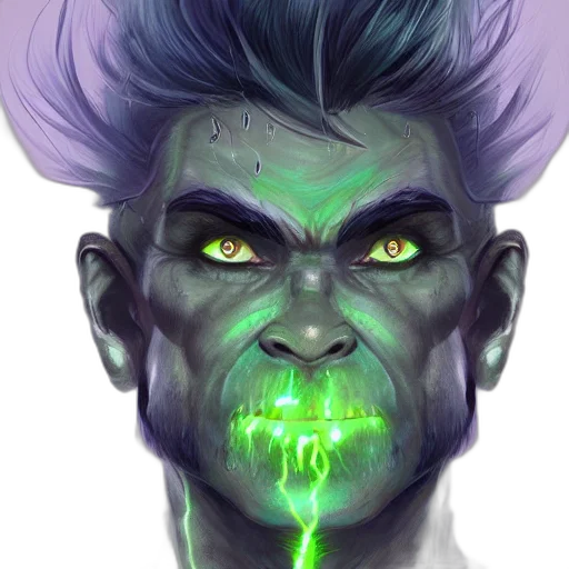 face, creature, mask, concept art, fantasy art, cyberpunk, comic book art, neon lights transparent PNG cut-out