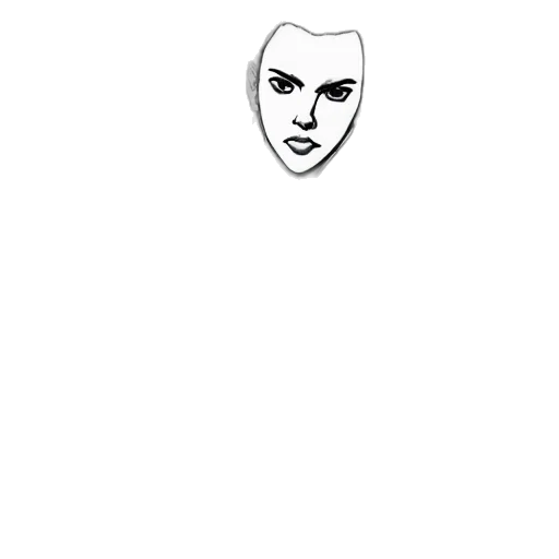 face, mask, creature, hair, photorealistic, concept art, comic book art, cartoon transparent PNG cut-out