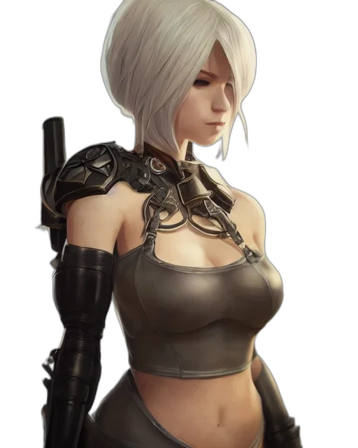weapon, staff, concept art, cyberpunk, fantasy art, 3d render, monochrome, full transparent PNG cut-out