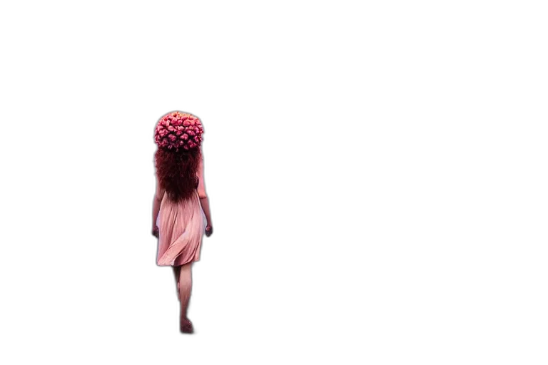 hair, dress, creature, crown, 3d render, concept art, pixel art, vaporwave transparent PNG cut-out