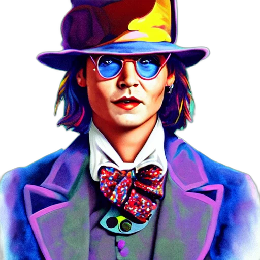 hat, jacket, face, staff, cartoon, comic book art, pixel art, vaporwave transparent PNG cut-out