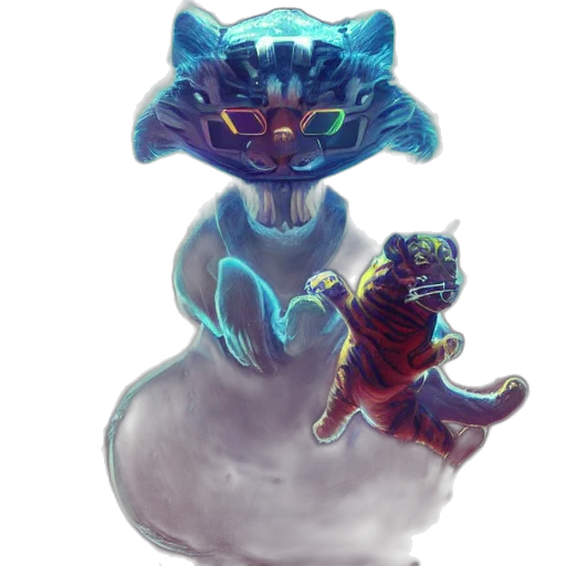 staff, creature, concept art, fantasy art, pixel art, watercolor, outer space, neon lights transparent PNG cut-out