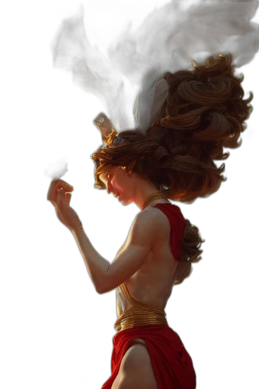 dress, hair, mask, crown, concept art, fantasy art, photorealistic, oil painting transparent PNG cut-out