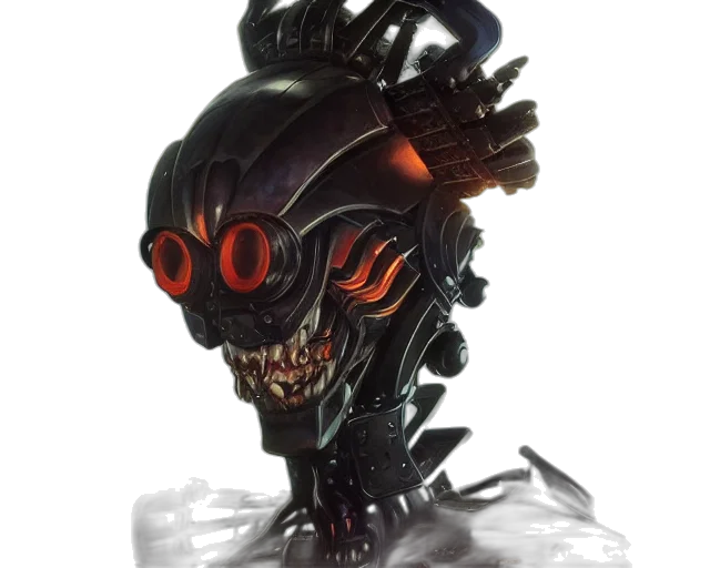 robot, mask, creature, face transparent PNG cut-out