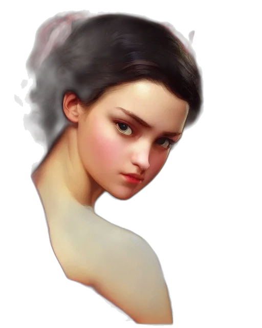face, crown, hair, hat, photorealistic, fantasy art, oil painting, concept art transparent PNG cut-out