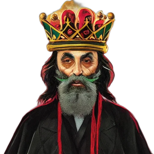 crown, mask, staff, face transparent PNG cut-out