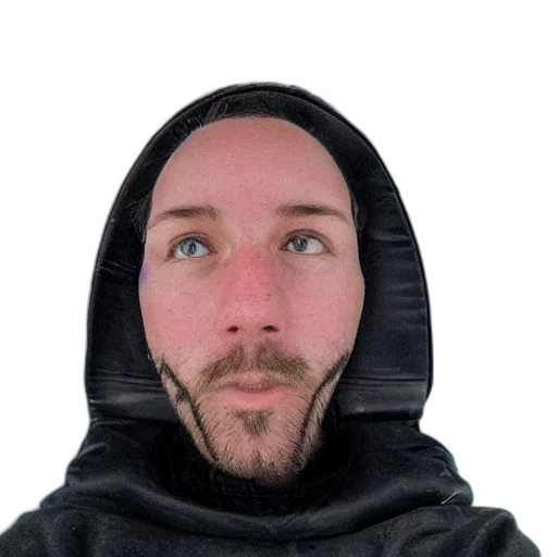 face, mask, staff, jacket, 3d render, photorealistic, concept art, cyberpunk transparent PNG cut-out
