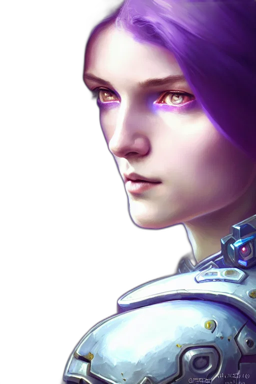 robot, face, fantasy art, cyberpunk transparent PNG cut-out