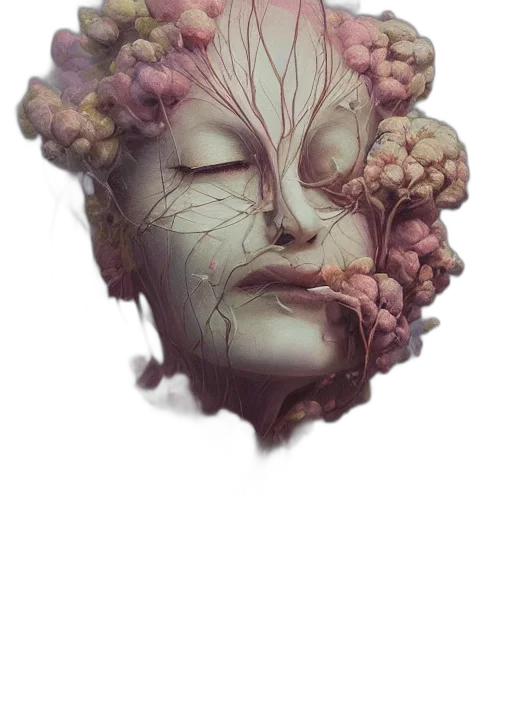 face, mask, crown, creature transparent PNG cut-out
