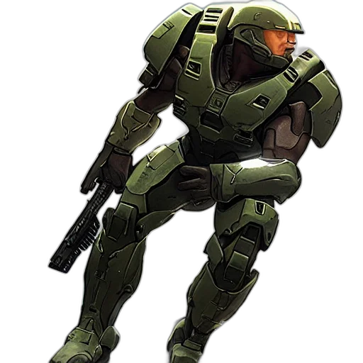 robot, weapon, concept art, 3d render, pixel art, green, earth tones, dwayne transparent PNG cut-out