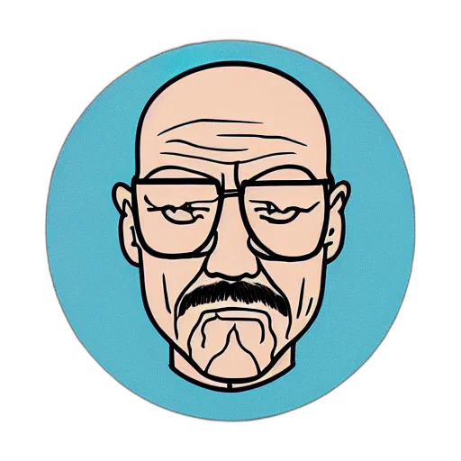 face, staff, cartoon, comic book art, concept art, anime, walter, white transparent PNG cut-out