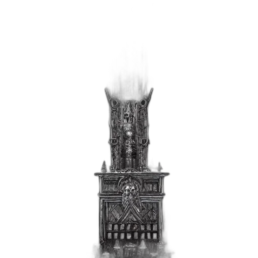 crown, building, bottle, furniture, concept art, fantasy art, 3d render, photorealistic transparent PNG cut-out