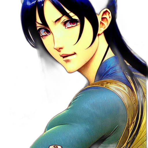 face, anime, fantasy art, photorealistic transparent PNG cut-out
