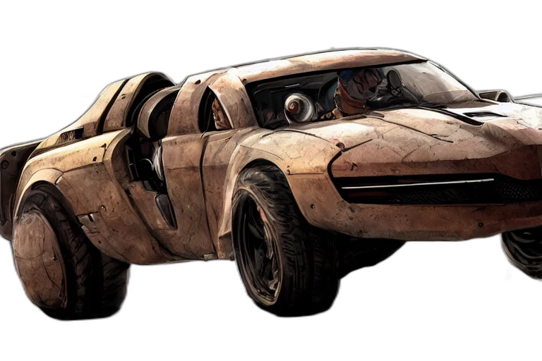 car, concept art, 3d render, photorealistic transparent PNG cut-out