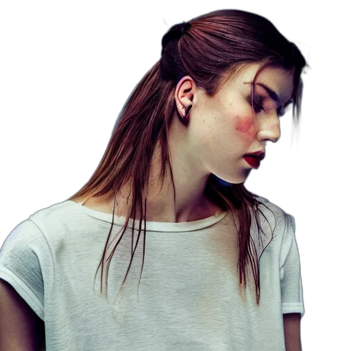 face, hair, mask, jewelry transparent PNG cut-out